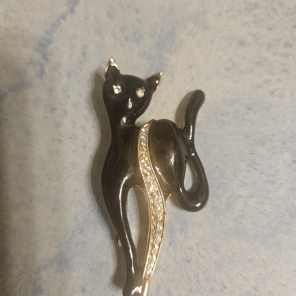 Vintage Cat Brooch